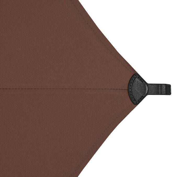 Parasol droit rond inclinable LOOMPA Acajou 3 m - Acier, Aluminium, Polyester3878
