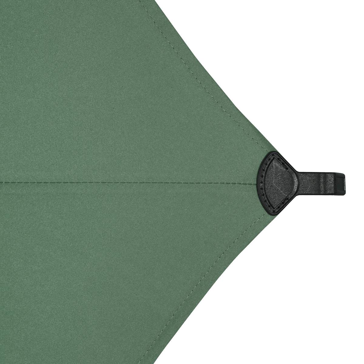Parasol droit rond inclinable SOYA Vert olive / Graphite 2,7 m - Acier, Polyester Olive / Graphite