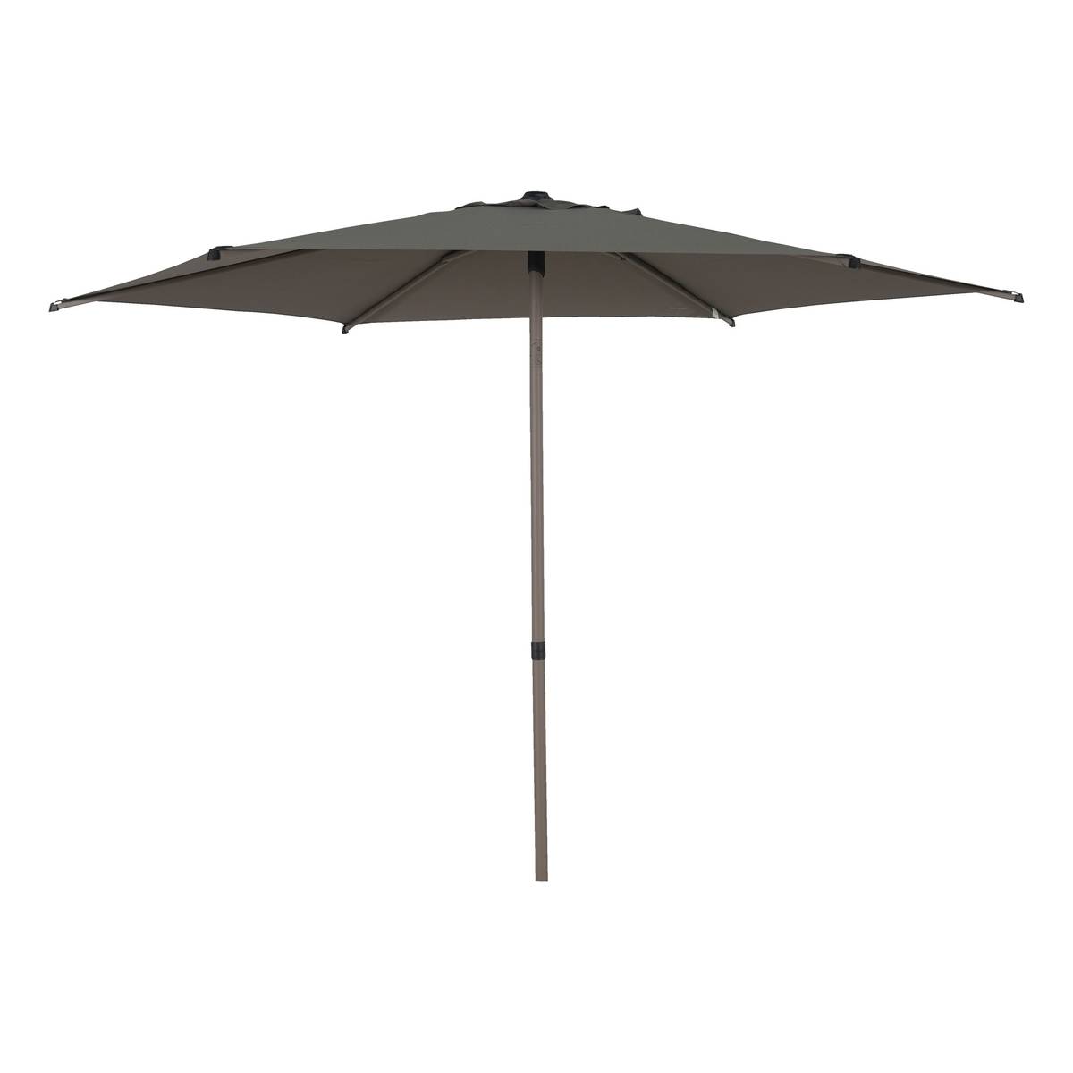 Parasol droit rond inclinable SOYA Café 2,7 m - Acier, Polyester Café