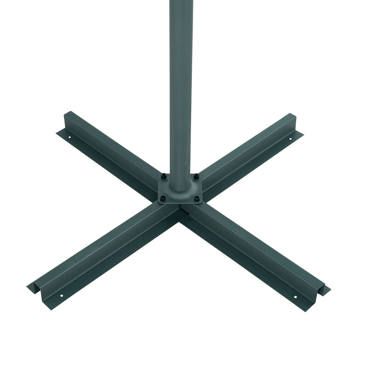 Parasol déporté rond MANOA Vert olive / Graphite 3 m - Acier, Polyester Olive / Graphite