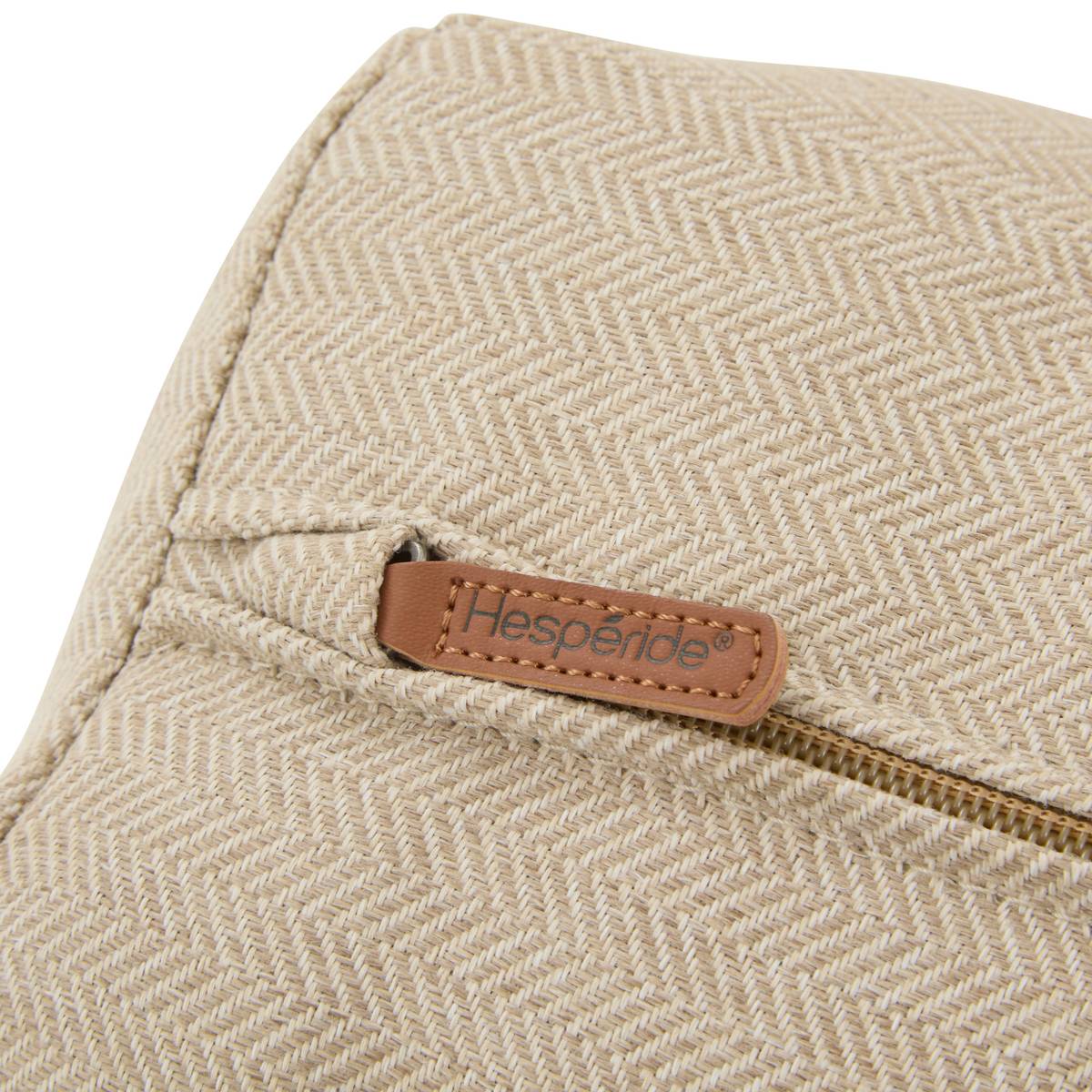 Chauffeuse de jardin ALLURE Beige / Acajou Aluminium traité époxy, Polyester Beige / Acajou