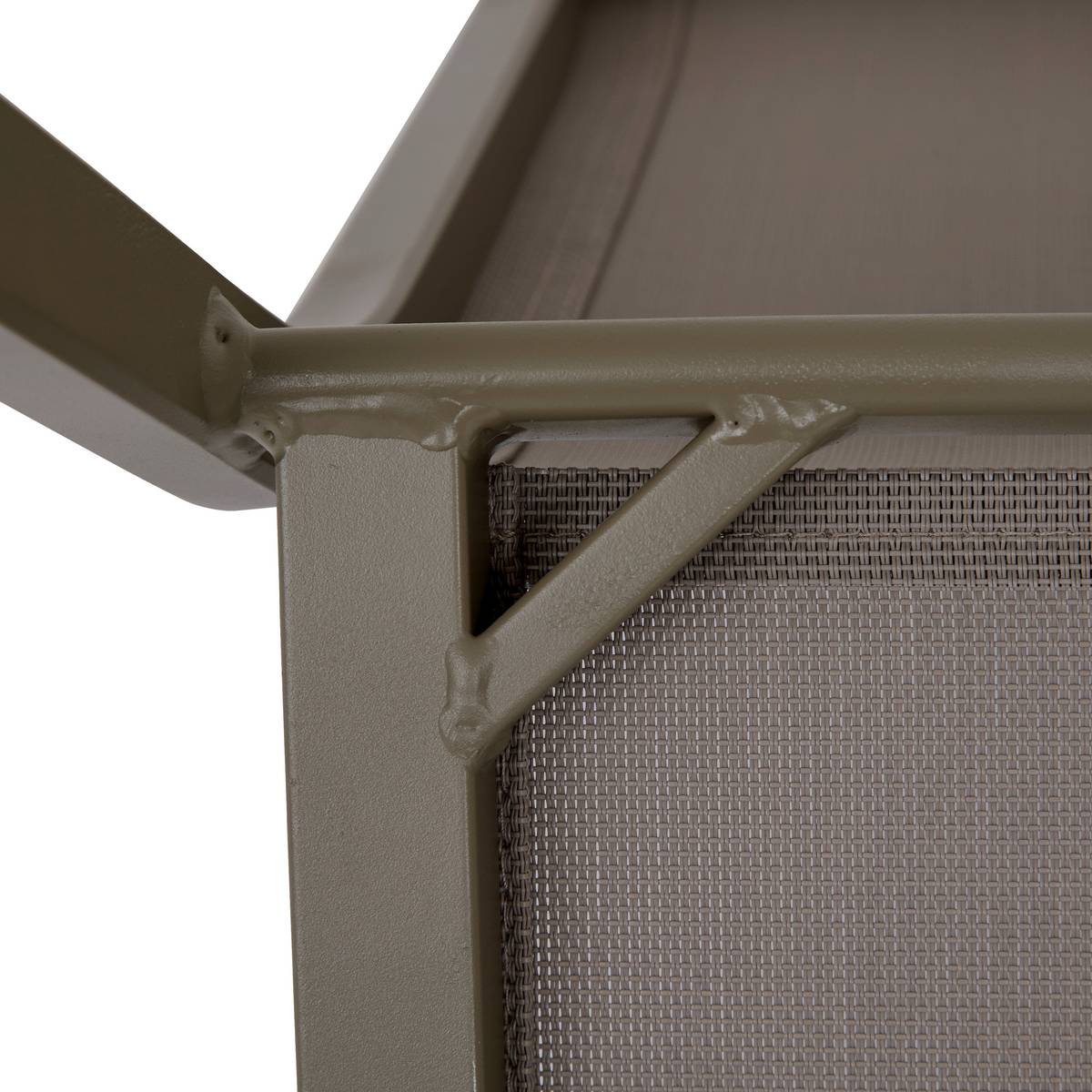 Chaise de jardin ESSENTIA Noisette / Café Aluminium traité époxy, Texaline Noisette / Café