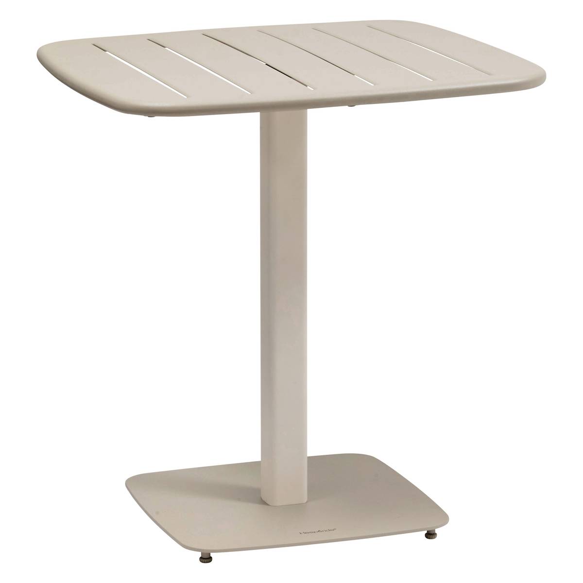 Table de jardin carré ALEGORIA Argile 2 places - Acier, Traitement anti-rouille renforcé Argile