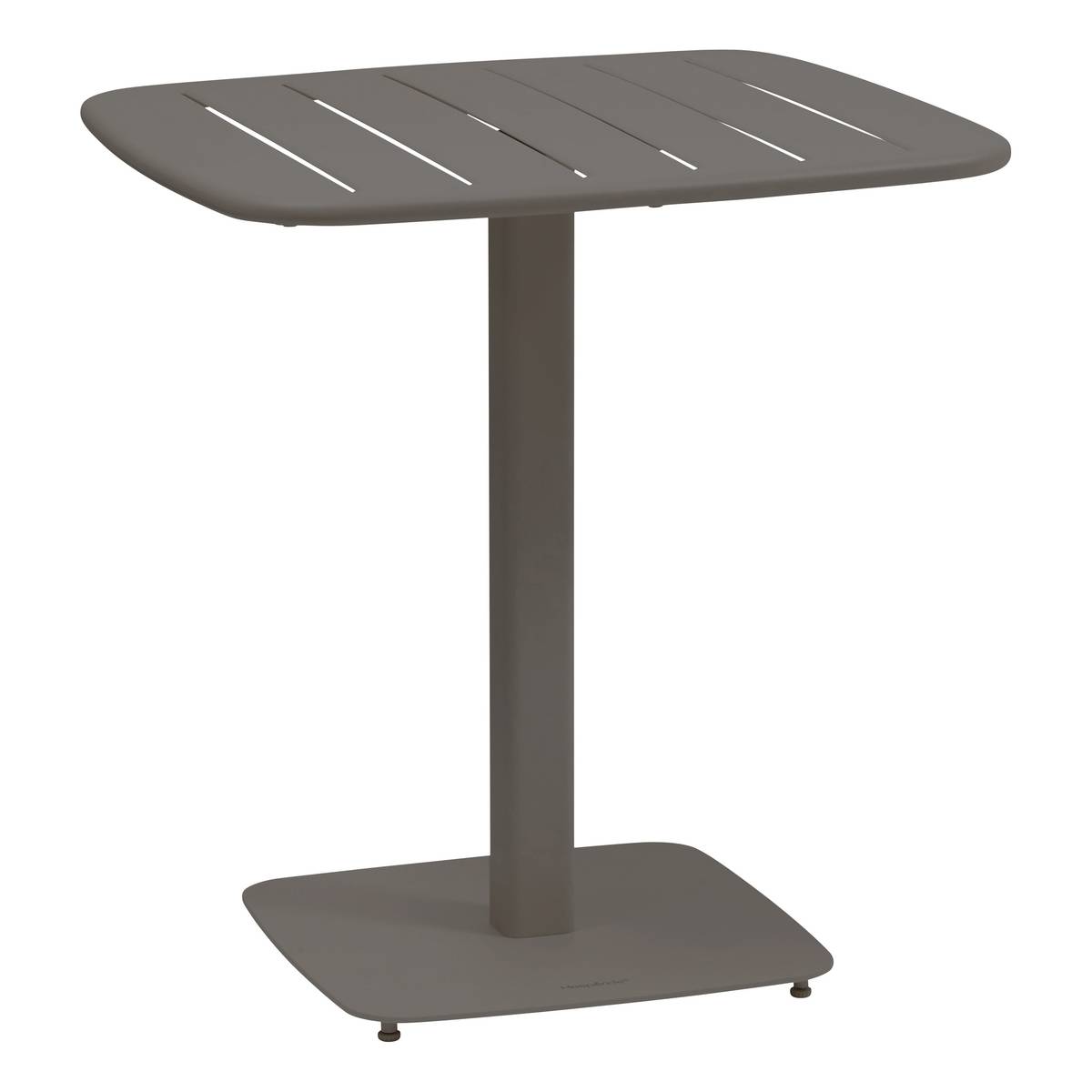 Table de jardin carré ALEGORIA Café 2 places - Acier, Traitement anti-rouille renforcé Café