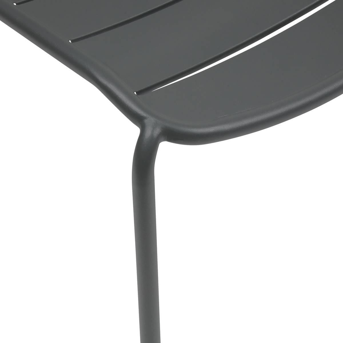 Chaise de jardin empilable ALEGORIA Graphite Acier traité époxy, Traitement anti-rouille renforcé Graphite