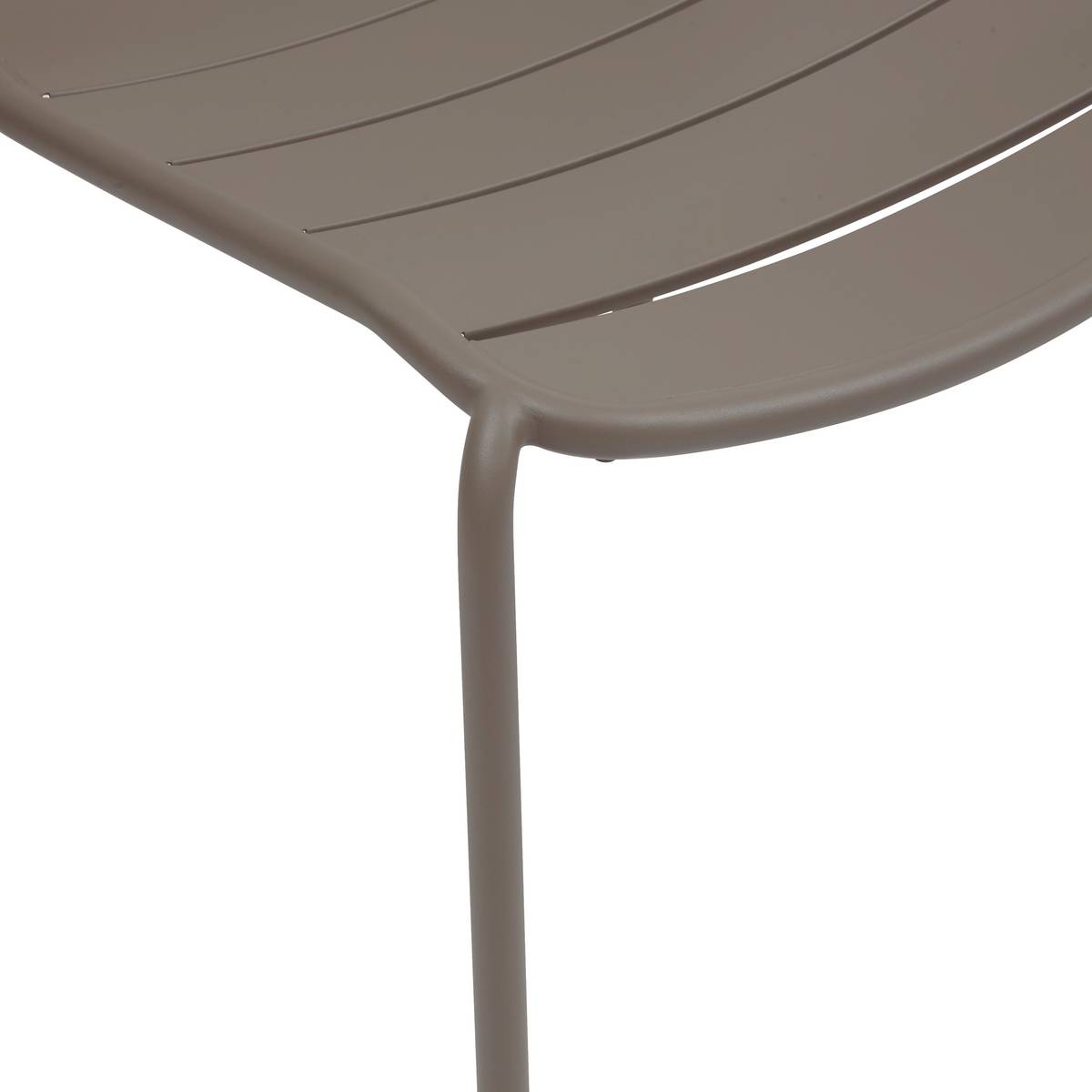 Chaise de jardin ALEGORIA Café Acier traité époxy, Traitement anti-rouille renforcé Café