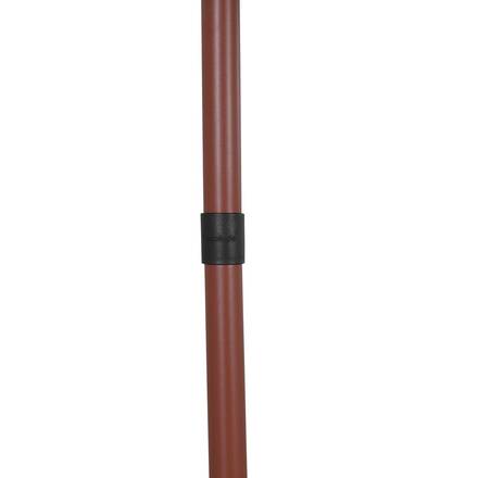 Parasol droit rond inclinable SOYA Acajou 2,7 m - Acier, Polyester