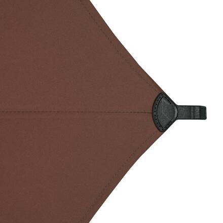 Parasol droit rond inclinable SOYA Acajou 2,7 m - Acier, Polyester