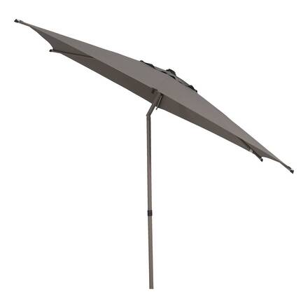 Parasol droit rond inclinable SOYA Café 2,7 m - Acier, Polyester