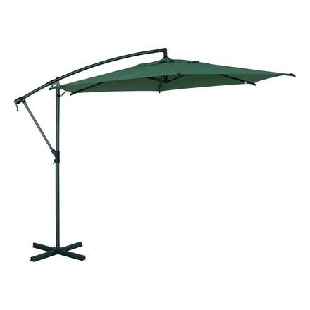 Parasol déporté rond MANOA Vert olive / Graphite 3 m - Acier, Polyester