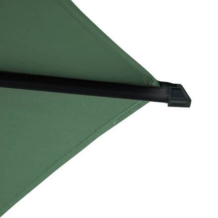 Parasol déporté rond MANOA Vert olive / Graphite 3 m - Acier, Polyester