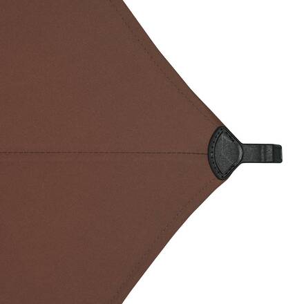 Parasol déporté rond MANOA Acajou 3 m - Acier, Polyester