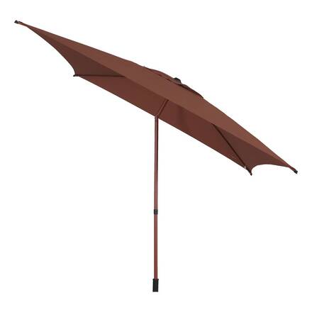 Parasol droit carré inclinable SOYA Acajou 2,5 x 2,5 m - Acier, Polyester