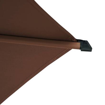 Parasol droit carré inclinable SOYA Acajou 2,5 x 2,5 m - Acier, Polyester