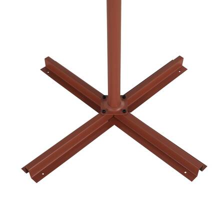 Parasol déporté carré MANOA Acajou 2,5 x 2,5 m - Acier, Polyester