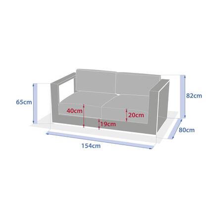 Canapé de jardin ALLURE Beige Zébrano / Acajou 2 places - Aluminium traité époxy, Polyester