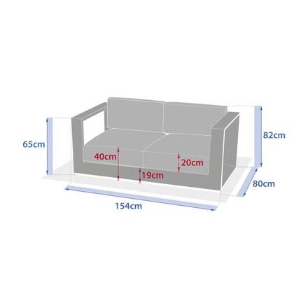 Canapé de jardin ALLURE Beige Zébrano / Acajou 2 places - Aluminium traité époxy, Polyester