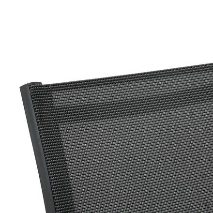 Fauteuil de jardin AXANT Gris poivre / Graphite Aluminium traité époxy, Texaline