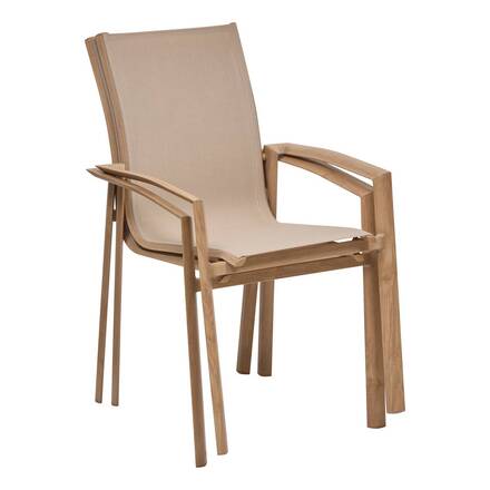 Fauteuil de jardin AXANT Lin / Honey Aluminium traité époxy, Texaline