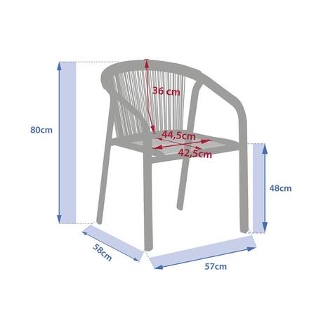 Fauteuil de jardin RIU Sauge / Vert laurier Aluminium traité époxy, Polyester