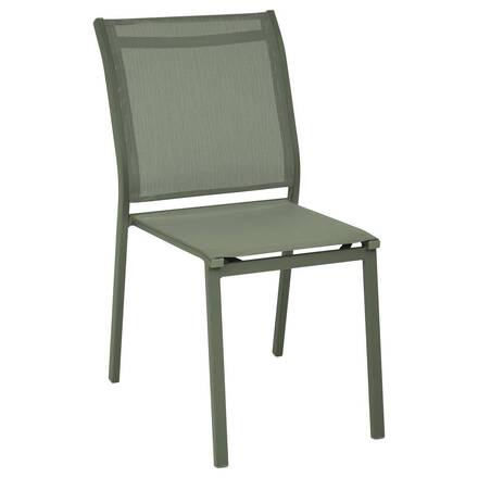 Chaise de jardin ESSENTIA Vert laurier Aluminium traité époxy, Texaline