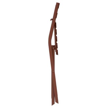 Chaise de jardin pliante GREENSBORO Acajou Acier traité époxy, Traitement anti-rouille renforcé