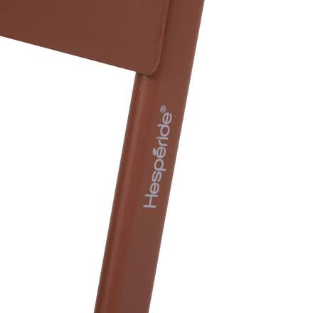Chaise de jardin pliante GREENSBORO Acajou Acier traité époxy, Traitement anti-rouille renforcé