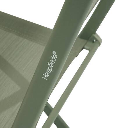 Lot de 4 chaises de jardin pliante MODULA Vert laurier Acier traité époxy, Texaline
