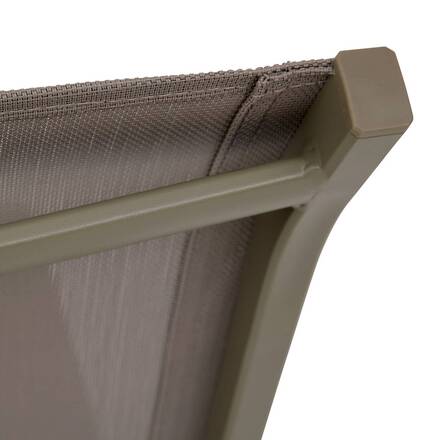 Chaise de jardin ESSENTIA Noisette / Café Aluminium traité époxy, Texaline