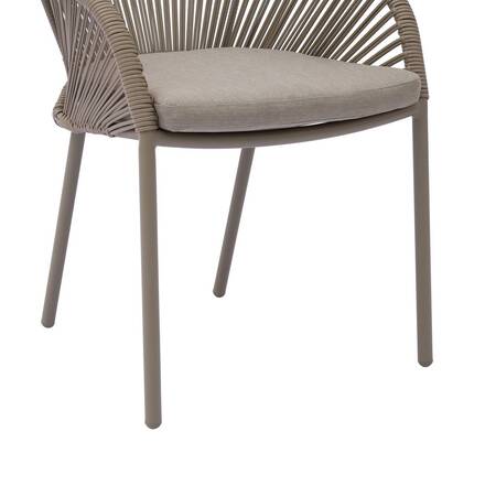 Fauteuil de jardin ORYON Café Aluminium traité époxy, Oléfine