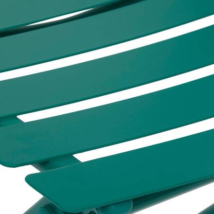 Chaise de jardin pliante GREENSBORO Vert opale Acier traité époxy, Traitement anti-rouille renforcé