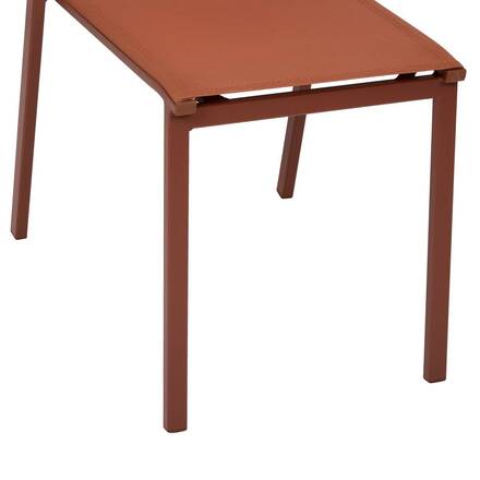 Chaise de jardin ESSENTIA Acajou Aluminium traité époxy, Texaline