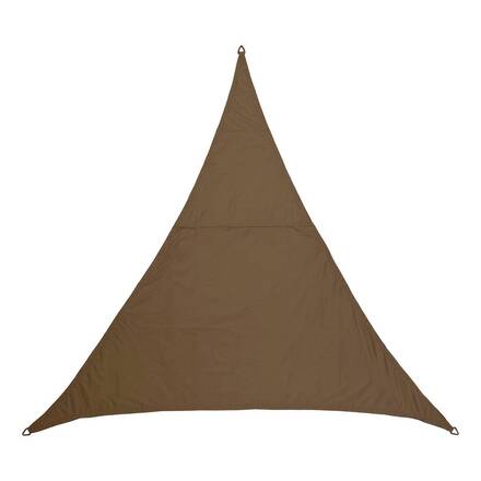 Voile d'ombrage triangulaire ELYORA Café 3 x 3 m - Polyester
