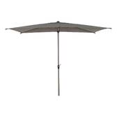 Parasol droit rectangulaire inclinable LOOMPA Café 3 x 2 m - Acier, Aluminium, Polyester Café