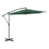Parasol déporté rond MANOA Vert olive / Graphite 3 m - Acier, Polyester Olive / Graphite