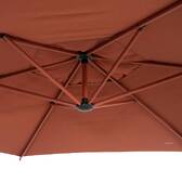 Parasol déporté rond MANOA Acajou 3 m - Acier, Polyester Acajou