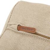 Chauffeuse de jardin ALLURE Beige / Acajou Aluminium traité époxy, Polyester Beige / Acajou