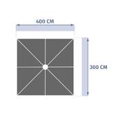 Toile de parasol rectangulaire MELHIA Vert laurier Pour MELHIA 4 x 3 m - Polyester Laurier