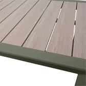 Table de jardin rectangulaire ÉVASION Lin / Vert laurier 4 places - Aluminium traité époxy Lin / Laurier