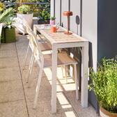 Table de jardin ÉVASION Beige Lin 2 places - Aluminium traité époxy Lin / Argile