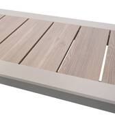 Table de jardin ÉVASION Beige Lin 2 places - Aluminium traité époxy Lin / Argile