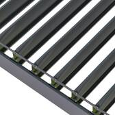 Pergola électrique bioclimatique autoportante EVORA Graphite 4 x 3 m - Structure et lames doubles en aluminium Graphite