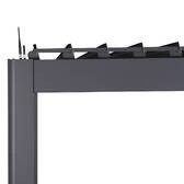Pergola électrique bioclimatique autoportante EVORA Graphite 4 x 3 m - Structure et lames doubles en aluminium Graphite
