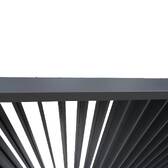 Pergola électrique bioclimatique autoportante EVORA Graphite 4 x 3 m - Structure et lames doubles en aluminium Graphite