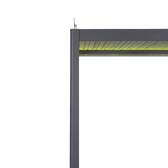 Pergola électrique bioclimatique autoportante EVORA Graphite 4 x 3 m - Structure et lames doubles en aluminium Graphite