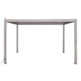 Pergola électrique bioclimatique autoportante EVORA Argile 4 x 3 m - Structure et lames doubles en aluminium Argile