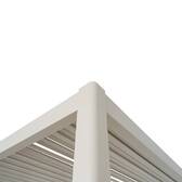 Pergola électrique bioclimatique autoportante EVORA Argile 4 x 3 m - Structure et lames doubles en aluminium Argile