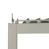 Pergola électrique bioclimatique autoportante EVORA Argile 4 x 3 m - Structure et lames doubles en aluminium Argile