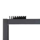 Pergola bioclimatique rétractable EVORA Gris 4 x 3 m - Structure et lames doubles en aluminium Graphite