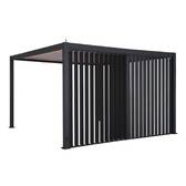 Persienne verticale EVORA Graphite Pour EVORA Côté 4 m - 3,7 x 2,3 m - Aluminium traité époxy Graphite